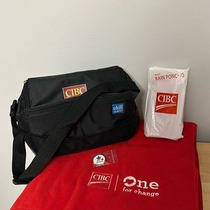 CIBC Lot - NWOT Blanket, 2 Pins, Chill by FlexiFreeze Cooler & Poncho